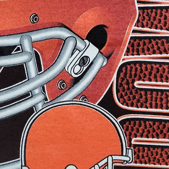 Vintage 80s Cleveland Browns Shirt XS/S 18x19 Boxy Cropped Football - Picture 8 of 12